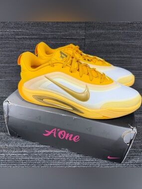 Nike A’ja Wilson A’ONE Sunshine (GS) Topaz Gold/Metalic Gold Size 7Y Women’s 8.5